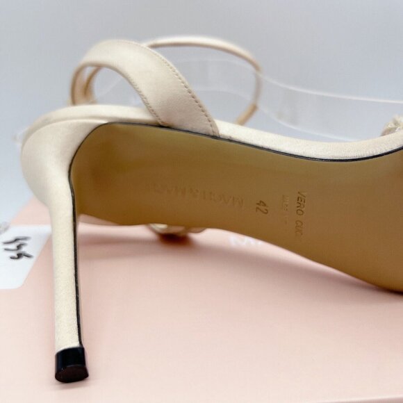 Mach & Mach Wonder Tulip Flower Slingback Sandals heels Beige US 12 EU 42 $1010 - Picture 9 of 11